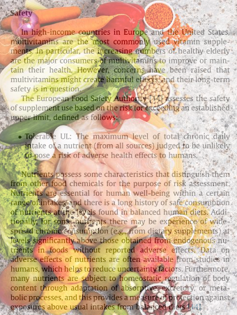 Safety of multivitamin/mineral supplements