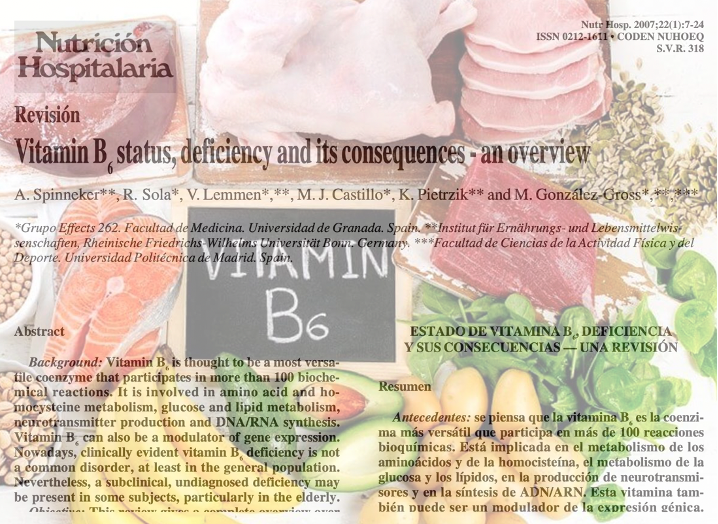 Vitamin B6 status, deficiency and its metabolic consequences